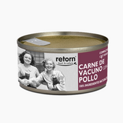 Retorn lata gato - Ternera con pollo y aceitunas